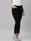 Women Solid Black Mid Rise Cropped Jeggings