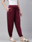 Women Solid Medium Violet Harem Pants