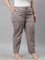 Women Solid Ebony Grey Comfort Fit Cotton Pants