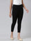 Girls Solid Black 3/4th Leggings