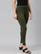 Dark Olive Cotton Stretch Ankle Length Leggings