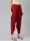 Women Solid Bright Red Patiala Pants