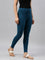 Women Solid Turquoise Blue Ankle Length Leggings