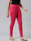 Girls Solid Young Fuschia Ankle Length Leggings