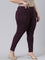 Women Solid Dark Wine Super Stretch Jeggings