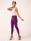 Women Solid Medium Purple Ankle Length Leggings
