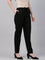 Women Solid Black Comfort Fit Cotton Pants