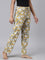 Women Printed Yellows Cotton Knit Lounge Pants