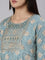 Neeru's Blue Regular Straight Yoke Design Readymade suits