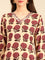 Maroon block printed suit set with duppata