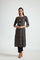 Neeru's Black Color Rayon Fabric Printed Kurta And Trouser