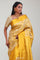 Bright Gold Kanjivaram Silk Jaal Saree