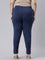 Women Solid Navy Stretch Ponte Pants