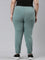 Women Solid Cotton Teal Cuffed Joggers