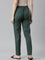 Women Solid Dark Green Comfort Fit Cotton Pants