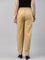 Women Solid Wheat Comfort Fit Cotton Pants