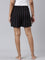 Black Woven Viscose Printed Lounge Shorts