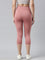 Women Solid Dusty Pink High Rise Training Capri