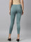 Ocean Green Cotton Stretch Cropped Leggings