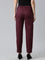 Women Dark Wine Chinos Trousers