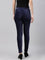 Women Solid Navy Mid Rise Corduroy Jeggings