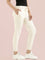 Cream Cotton Poly Stretch Cuffed Joggers