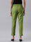 Women Solid Pista Green Cotton Pencil Pant