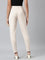 Women Solid Light Beige Stretch Ponte Pants