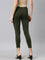 Dark Olive Cotton Stretch Cropped Leggings