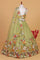 Pista Green Embroidered Lehenga
