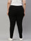 Black Drop Needle Fabric Rib Leggings