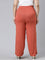 Rust Viscose Knit Palazzo