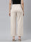 Women Solid Light Beige Ponte Wide Leg Pants