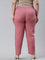 Women Solid Rusty Pink Comfort Fit Cotton Pants