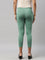 Leaf Green Cotton Stretch Cropped Leggings