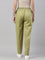 Women Solid Pista Green Comfort Fit Cotton Pants