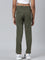 Girls Solid Olive Green Jeggings