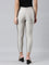 Women Solid Silver Cropped Leggings