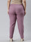 Women Solid Lilac Cotton Pencil Pant