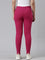 Dark Rose Drop Needle Fabric Rib Leggings