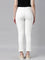 Women Solid White Mid Rise Cropped Jeggings