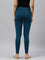 Women Solid Turquoise Blue Ankle Length Leggings