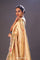 Cream Gold Handcrafted Tissue Banarasi Saree