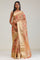 Fawn Gold Jaali Crafted Tissue Saree