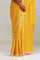 Gold Yellow Silk Crafted Saree