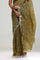 Mehendi Green Crafted Tissue Saree