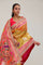 Gold Yellow Designer Tissue Saree With Paithani Border
