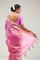 Hot Pink Crafted Tissue Saree
