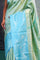 Jalli Kanjivaram Silk Saree In Tiffany Blue