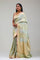 Green Cow-Stripe Tissue Banarasi Saree